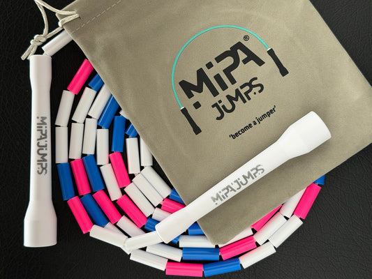 Beyaz-Pembe-Lacivert Mix Boncuklu İp