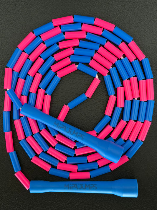 Pembe-Lacivert Mix Boncuklu İp