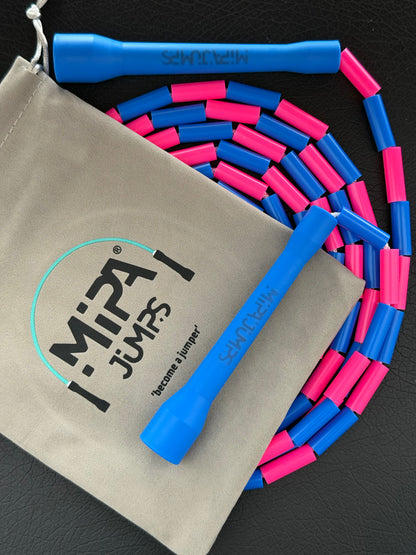 Pembe-Lacivert Mix Boncuklu İp